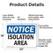 Signmission Isolation Area, 24 in W x Rectangle, Aluminum OS-2PACK-NS-A-1824-L-13730 - alternate 3